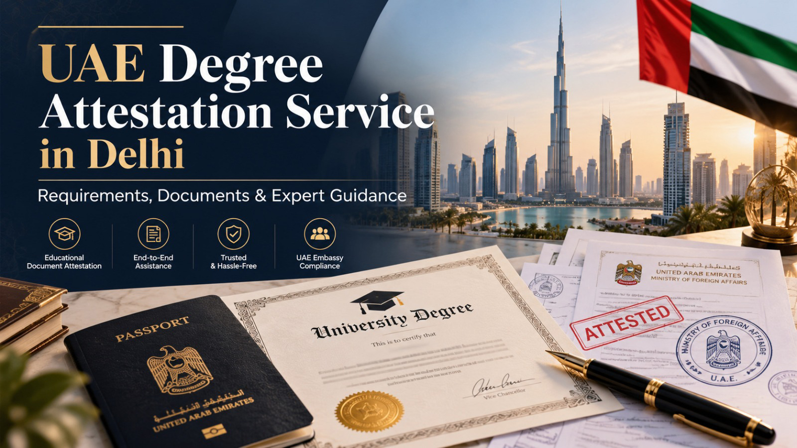 UAE Degree Attestation Service in Delhi